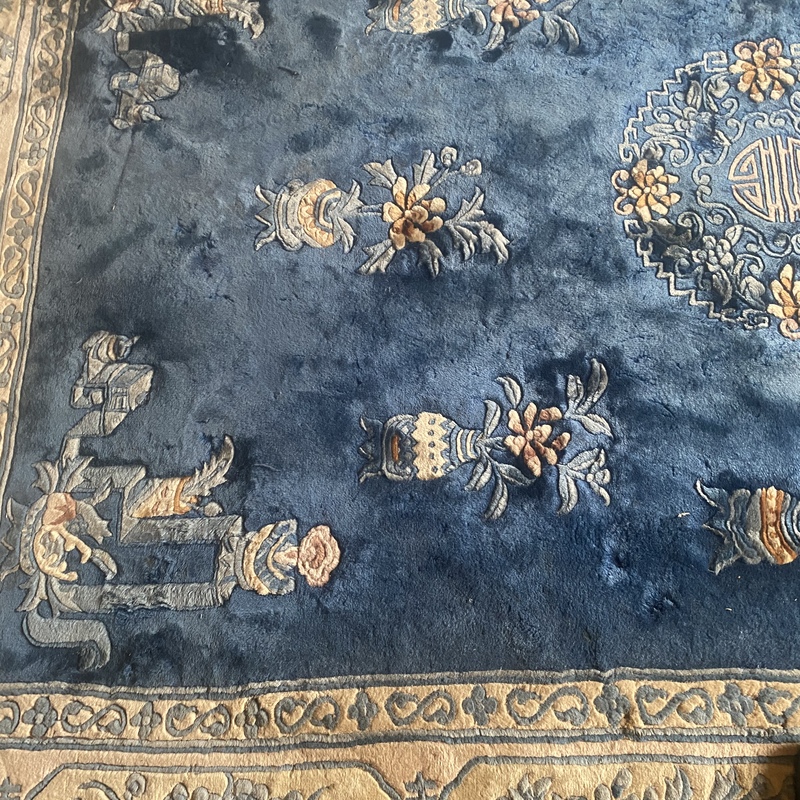 Chinese wool hand knotted rug