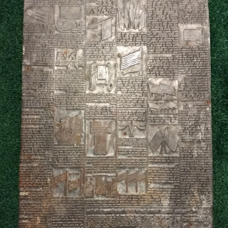 The Flag Code Printing Press Plate