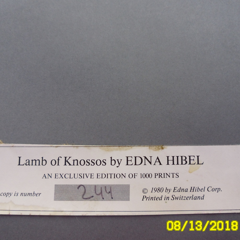 Edna Hibel lamb of Knossos